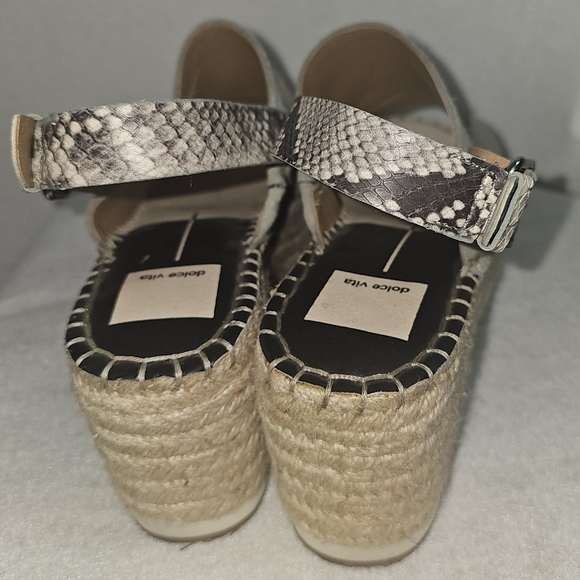 Dolce Vita Women’s Platform Espadrilles Marlo Wedge Green Suede Slingback Sz 9M - Picture 5 of 8